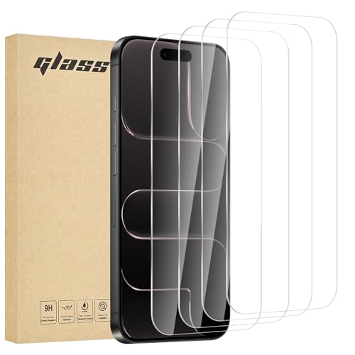 4 Pack for iPhone 17 Air Screen Protector，Premium Tempered Glass Film 9H Hardness，Scratch Resistant，Bubble Free，Easy Installation，Ultra Durable，HD Clear，Case Friendly [6.5 inch] - size: iPhone 17 Air
