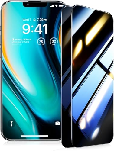 UltraGlass TOP 9H+ Armor for iPhone 14 Privacy Screen Protector, 2 Pack - size: iPhone 14