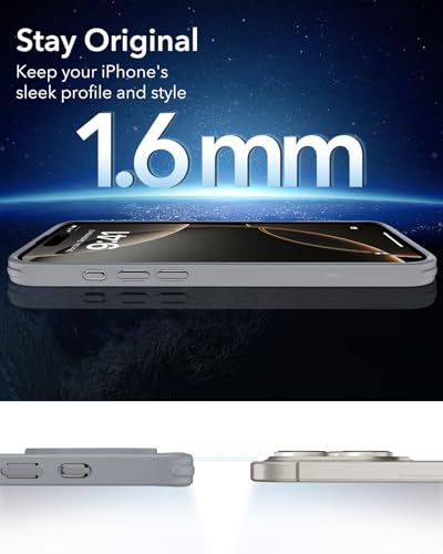 ESR for iPhone 16 Pro Case, Compatible with MagSafe, Shockproof Military-Grade Protection, Magnetic Phone Case for iPhone 16 Pro, Classic Hybrid Case (HaloLock), Clear Grey - color: B-Clear Grey