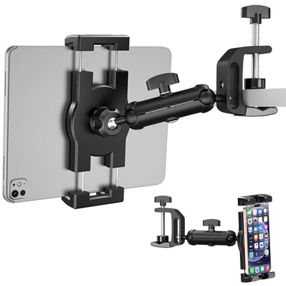 iPad Under Cabinet Mount, Kitchen Tablet Holder, iPad Desk Mount with Clamp - size: Small