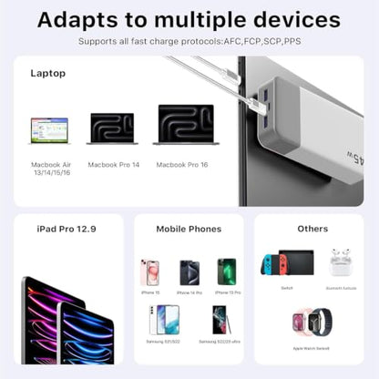 NOBIS Portable Charger 45W 20000mAh Power Bank Fast Charging - color: White