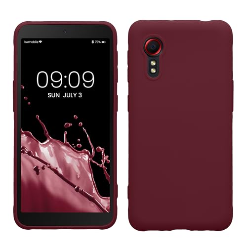 kwmobile Case Compatible with Samsung Galaxy Xcover 5 Case - Soft Slim Protective TPU Silicone Cover - Bordeaux Violet - color: bordeaux violet