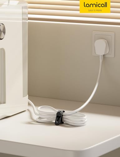 Lamicall Silicone Cord Organizer Ties + Cell Phone Stand