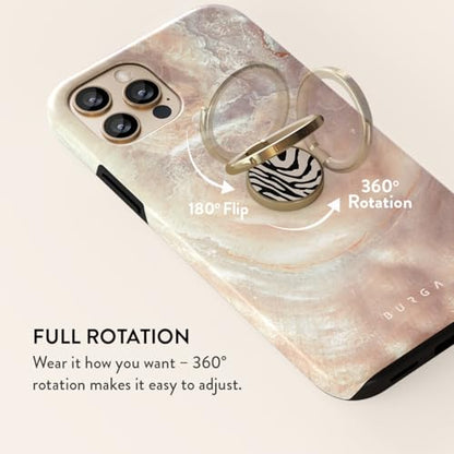 BURGA Cell Phone Ring, Holder Grip and Stand - Finger Phone Grip for Back of Smartphone Case, Kickstand 360 Rotation, Universal Ring for iPhone Samsung Galaxy Huawei Google Pixel, Stylish Accessories - color: Imperial, style: Gold