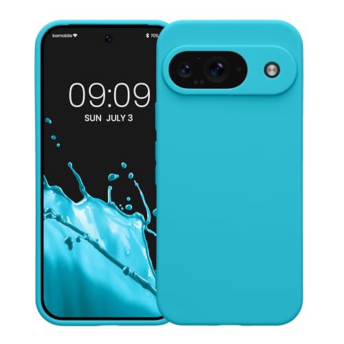 kwmobile Case Compatible with Google Pixel 9 Case - Protective Slim TPU Phone Cover - Soft Matte Finish - Cool Glacier - color: Cool Glacier, size: Pixel 9
