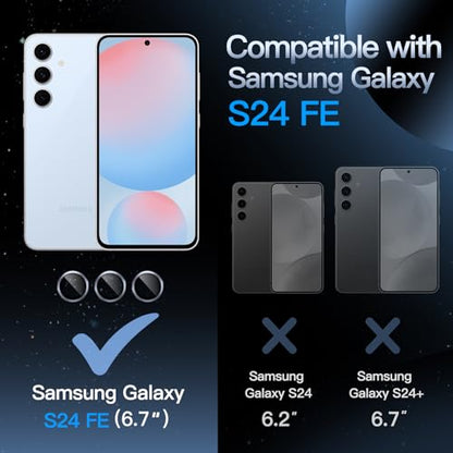 JETech Camera Lens Protector for Samsung Galaxy S24 FE, Blue, 1 Set - color: Blue