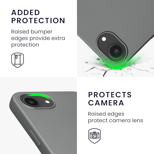kwmobile Case Compatible with Apple iPhone 17e / iPhone 16e Case - Soft Slim Protective TPU Silicone Cover - Metallic Grey - color: Metallic Grey