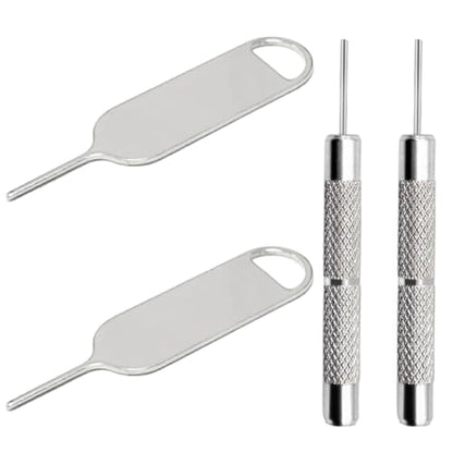 4 Pcs SIM Card Removal Openning Tool Tray Eject Pins Needle Opener Ejector Compatible with All iPhone Apple iPad HTC Samsung Galaxy Cell Phone Smartphone Watchchain Link Remover (Style B) - size: B