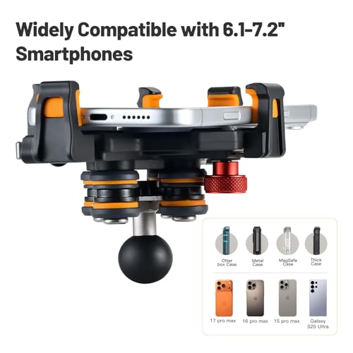 Anti-Theft Motorcycle Phone Mount Holder, High-Strength Plastic - style: M lite