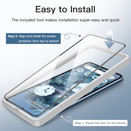 JETech Full Coverage Screen Protector for Google Pixel 8 Pro, 2+2 Pack - size: Pixel 8 Pro