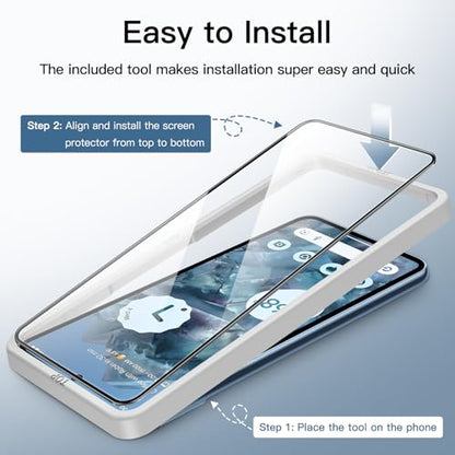 JETech Full Coverage Screen Protector for Google Pixel 8 Pro, 2+2 Pack - size: Pixel 8 Pro