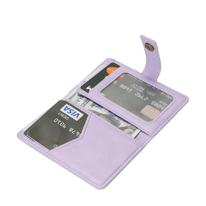 Ultra-Thin Magnetic Wallet and Card Holder (Purple) | Compatible with All Magnetic Protective Case,Premium PU leather, stand function, 6 card slots; Fits iPhone17/16/15/14series - color: Purple