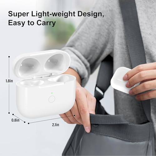 Wireless Charging Case Replacement Compatible with AirPod 4th Generation, Air Pod 4 Charger Case to USB-C Without Earbuds，White