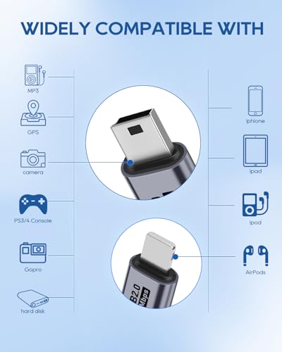 UCEC 8PCS USB Adapter Kit, USB Adapters for Multiple Devices USB C Lighting - style: 8Pack USB Adapter Kit