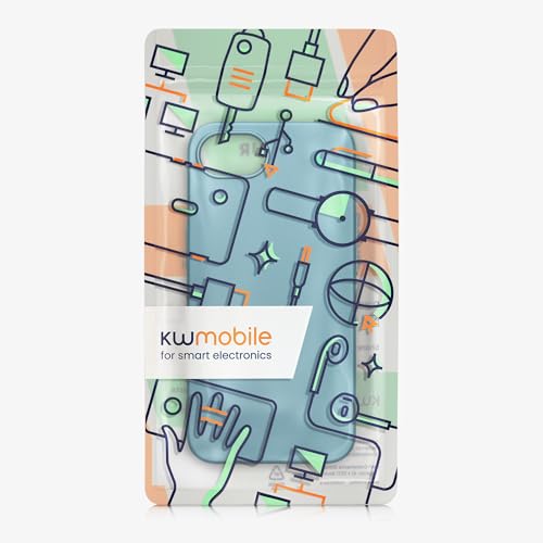 kwmobile Case Compatible with Apple iPhone 17e / iPhone 16e Case - Soft Slim Protective TPU Silicone Cover - Metallic Caribbean Blue - color: Metallic Caribbean Blue