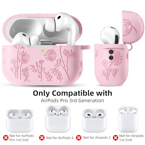 Lerobo for AirPods Pro 3 Case with Cleaner Kit & Keychain, Pink - color: A-Pink, size: AirPods Pro 3