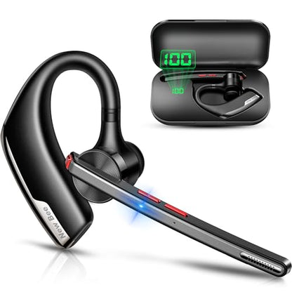 New Bee Bluetooth Headset, Dual Mic Noise Cancelling Bluetooth Earpiece - size: 1 PACK