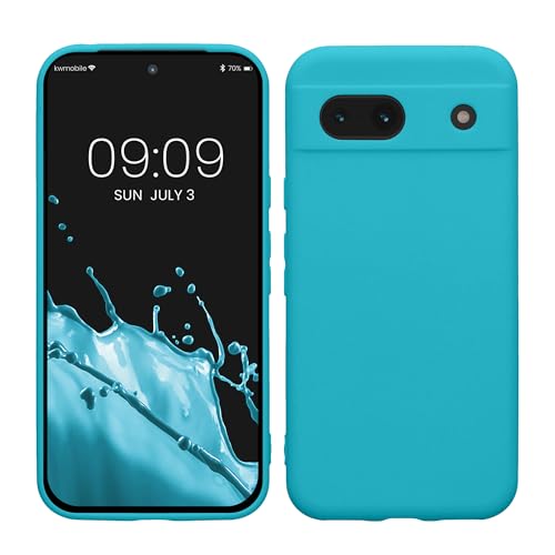 kwmobile Case Compatible with Google Pixel 8a Case - Protective Slim TPU Phone Cover - Soft Matte Finish - Cool Glacier - color: Cool Glacier