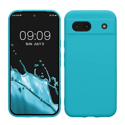 kwmobile Case Compatible with Google Pixel 8a Case - Protective Slim TPU Phone Cover - Soft Matte Finish - Cool Glacier - color: Cool Glacier