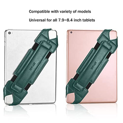 joylink Universal Tablet Hand Strap Holder, 360 Degree Swivel Leather Handle Grip Compatible with 8 Inch Tablets (iPad mini), Dark Green - color: Green