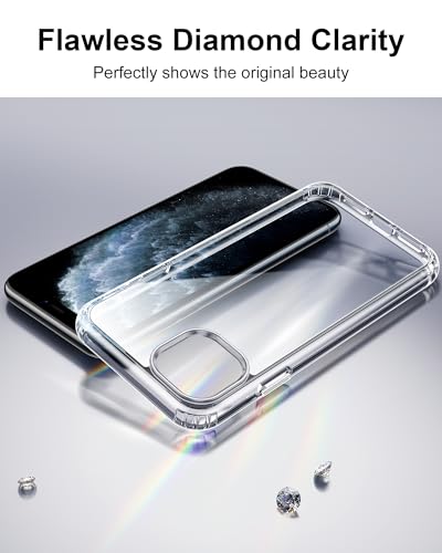 HOOMIL Case for iPhone 11 Pro 5.8-Inch, Non-Yellowing, Drop Protection, Anti-Scratch Transparent Hard Back Phone Cover - Crystal Clear - color: Clear, size: iPhone 11 Pro