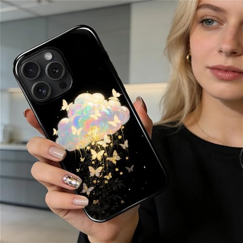 Case for iPhone 15 Pro Max, Shockproof Hybrid Protective Phone Case, Dual-Layer Drop Protection Anti-Scratch, Butterfly Cloud - color: Butterfly Cloud, size: iPhone 15 Pro Max