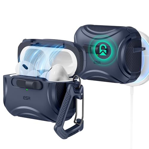 ESR for AirPods Pro 2 Case, Compatible with MagSafe, Cyber Series, Blue - color: Blue, size: AirPods Pro 2&1 Case