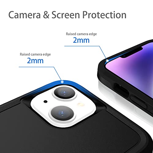 Compatible with iPhone 14 Plus Case, Heavy Duty Protection Shockproof Dropproof Dustproof Anti-Scratch Cover Protective Phone Case for 14 Plus-Black - size: for iPhone 14 Plus