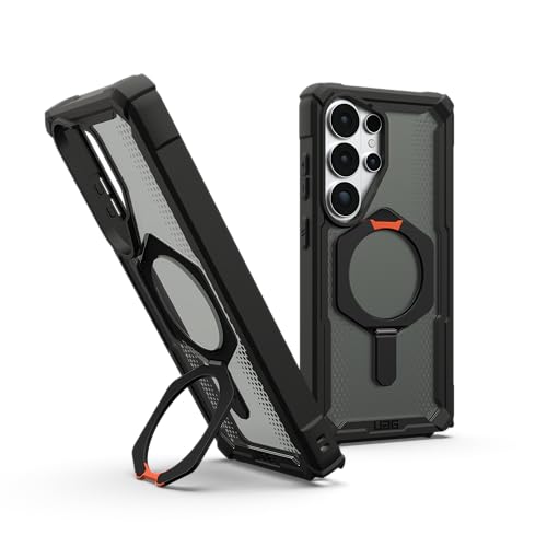 URBAN ARMOR GEAR UAG for Samsung Galaxy S26 Ultra Case 6.9" with Kickstand Plasma XTE - Magnetic Charging Compatible Transparent Rugged Military Drop Tested Protective Cover, Black/Orange - color: Plasma XTE - Black/Orange
