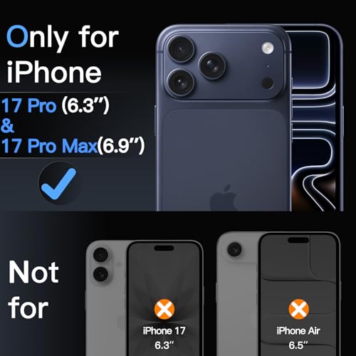 JETech Camera Lens Protector for iPhone 17 Pro/17 Pro Max, Deep Blue, 1 Set - color: Deep Blue