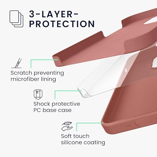 kwmobile Case Compatible with Apple iPhone 16 Pro Case - TPU Silicone Phone Cover with Soft Finish - Winter Rose - color: Winter Rose, size: iPhone 16 Pro