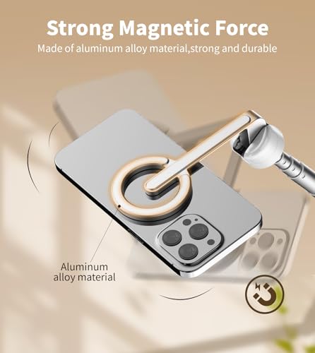 TONEOF 68" Magnetic Aluminum Phone Tripod Selfie Stick for iPhone & Android - color: White