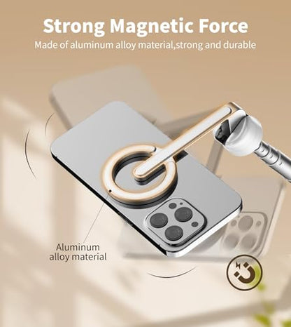 TONEOF 68" Magnetic Aluminum Phone Tripod Selfie Stick for iPhone & Android - color: White