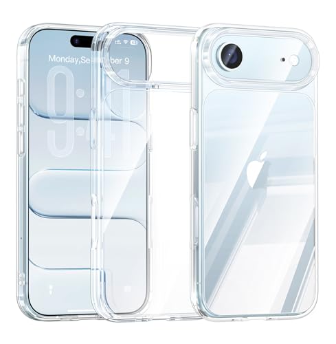 Maledan for iPhone Air Case Crystal Clear - 17 Air Phone Case Non Yellowing, Slim Anti-Slip Shockproof Military Protection i Phone Air Bumper Cover for iPhone 17 Air Accessories, Transparent - color: Crystal Clear, size: iPhone 17 Air 6.5"