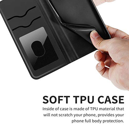 Wallet Case for Google Pixel 6A with Card Holder/Slot,PU Leather Folio Flip Shell [Kickstand][Magnetic Closure][Wrist Strap] Shockproof Cover Fit Google Pixel 6A, Black - color: Black, size: Google Pixel 6A
