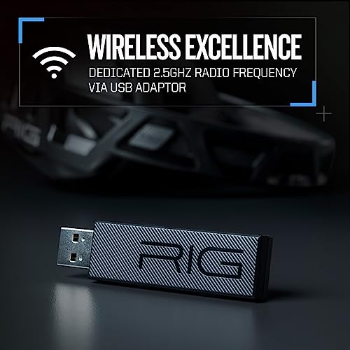 RIG 700 PRO HS Wireless Gaming Headset for PlayStation PS4, PS5, Switch docked, PC - Hi-Fi Drivers - Spatial Audio - Ultra Lightweight - Durable - Removable Noise Canceling Mic (NOT Xbox Compatible)