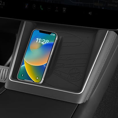 LUCKEASY Wireless Charging Mat for Tesla Model Y Juniper 2025 2026 - size: Star Explorer Style - Model Y Juniper 2025 2026