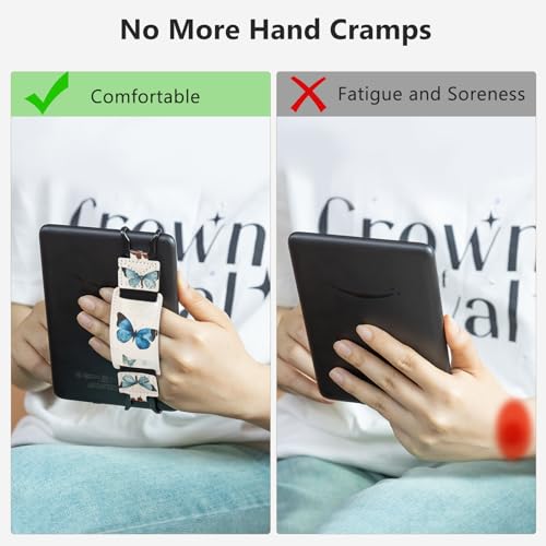 CoBak Secure Hand Strap for Ebook Reader - Versatile and Lightweight - color: Butterfly-1 Pack