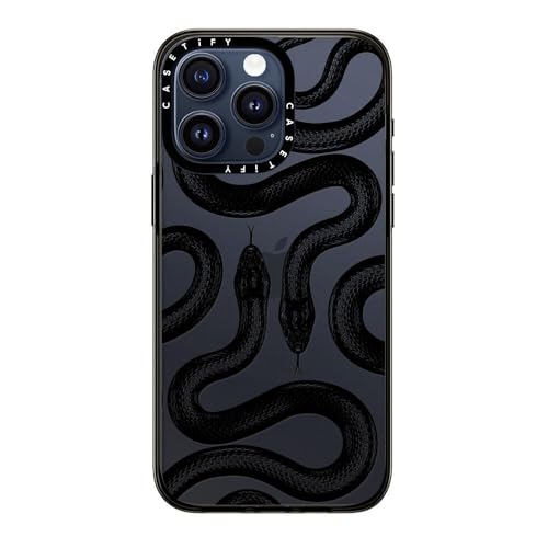 CASETiFY for iPhone 15 Pro Max Case - Compact | Lightweight | 4ft. 2x Military Grade Drop Protection | Black Kingsnake | Black - color: Black Kingsnake, size: Iphone 15 Pro Max (6.7")