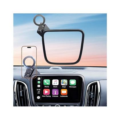 Car Phone Holder for Chevrolet Malibu 2016-2025 & Equinox 2018-2024 (Only for 8-Inch Screen) 360° Rotation Magnetic Cell Phone Mount, Compatible with Magsafe, Does Not Affect Air Vent - size: Fit for 16-25 Malibu & 18-24 Equinox, 8-Inch