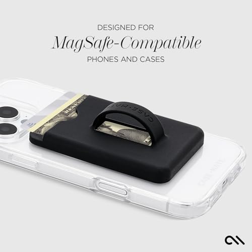 Case-Mate Magnetic Card Holder/Wallet for iPhone with Loop Grip - Black - color: Black