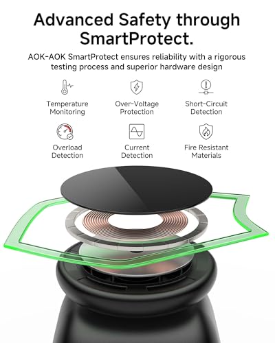 Magnetic Wireless Charging Station, Charger Stand for iPhone Apple Watch - color: Black