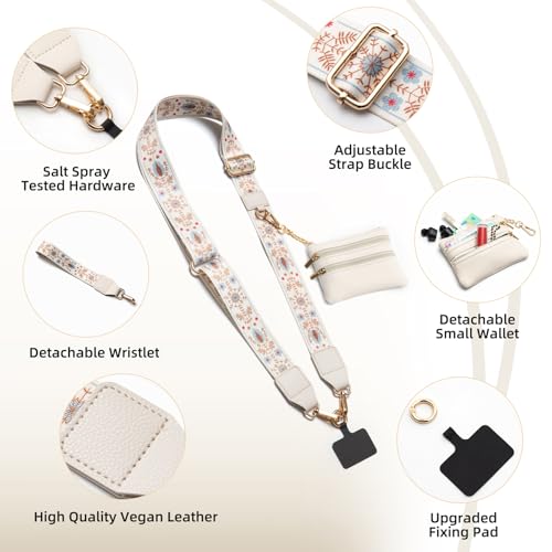 Cell Phone Lanyard Crossbody with Wallet, Versatile Clip and Go Phone Strap - color: Q