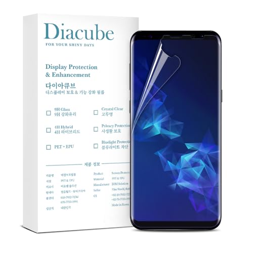 3-Pack for Samsung Galaxy S9 Flexible TPU-EPU Screen Protector [Not Glass] [0.1S Fingerprint Unlock] [Real-Time Self-Healing] HD Clear, Unbreakable, Bubble Free Easy Installation with Alignment Jig - size: Galaxy S9
