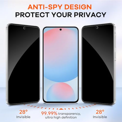 3+3 for Samsung Galaxy S24 FE 5G Privacy Screen Protector Camera Protector - size: Galaxy S24 FE Privacy
