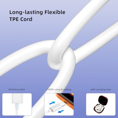 APETOO USB C Open-Ear Headphones with Earhook Mic & Volume Control White - color: White