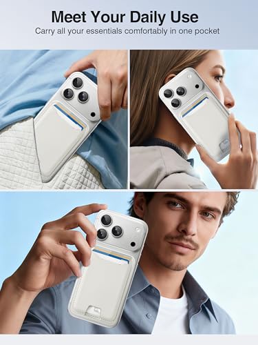 TopMade for MagSafe Wallet, Strongest Magnetic Phone Wallet, 4 Cards Holder - color: White