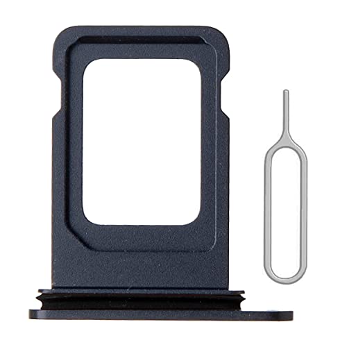 SIM Card Tray Holder Slot Replacement for iPhone 12 Pro and iPhone 12 Pro Max (Graphite) with Waterproof Rubber Ring and Eject Pin (Single Sim Version) - color: Graphite