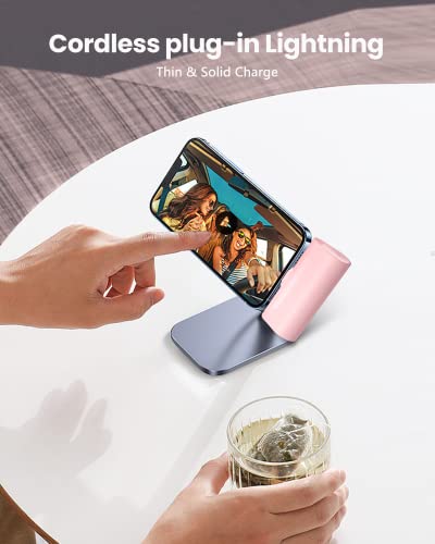 Pink Small Portable Battery Charger 4800mAh, Tiny Power Bank Ultra-Compact 15W Fast Charging Mini Battery Pack Power Charger for iPhone 14 Pro/13/12/11/8/iPad Air/Mini/Pro/AirPods Pro I/II - color: Pink
