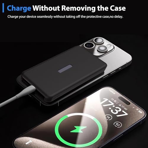 Case for TORRAS MiniMag Power Bank 10000mAh,Silicone Protective Cover with Shockproof Bumper,Anti-Fingerprint Dust Resistant,Washable Non-Slip Skin,Charge-Through Cutout,Portable Travel Sleeve,Black - color: Black